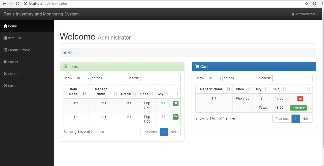 Inventory and Monitoring System using PHP with Source Code SourceCodester